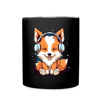 fuchs - Tasse einfarbig - Schwarz - Vorne