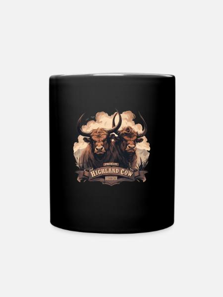 Premium Hochlandkuh Züchter - Tasse einfarbig - Schwarz
