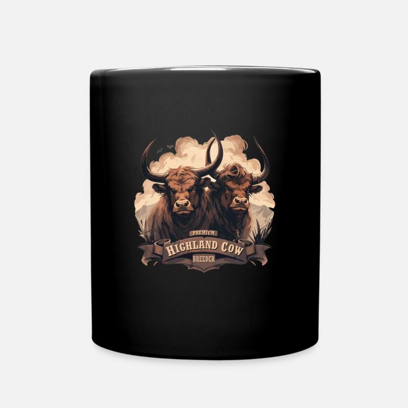 Premium Hochlandkuh Züchter - Tasse einfarbig - Schwarz