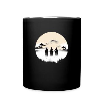 Japanische Vintage-kunst - Otaku Warrior Desig - Tasse einfarbig - Schwarz - Vorne