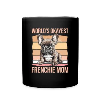 La maman Frenchie la plus correcte du monde - Mug uni - noir - Devant
