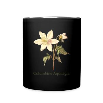 Columbine Aquilegia – Design floral pour - Mug uni - noir - Devant