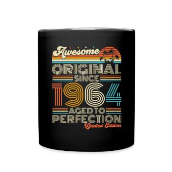 1964 Jahrgang Retro Vintage Geburtstag Geschenk - Tasse einfarbig - Schwarz - Vorne
