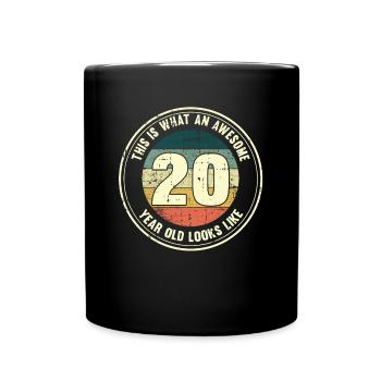 20e anniversaire pour que vous voyiez avec 20 cadeaux rétro - Mug uni - noir - Devant