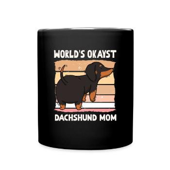 Mondes Okayst teckel Maman - Mug uni - noir - Devant