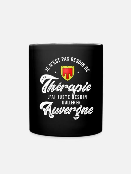 Auvergne thérapie Humour Auvergnat - Mug uni - noir