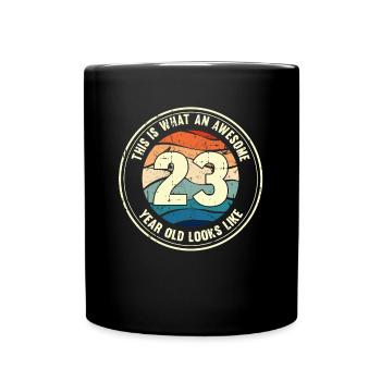 23ème anniversaire pour que vous voyiez avec 23 cadeaux rétro - Mug uni - noir - Devant