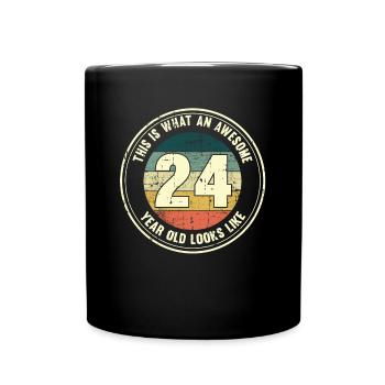 24e anniversaire Voici comment vous voyez à 24 Gift - Mug uni - noir - Devant