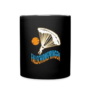 Fallschirmspringen Fallschirm Luftsport - Tasse einfarbig - Schwarz - Vorne