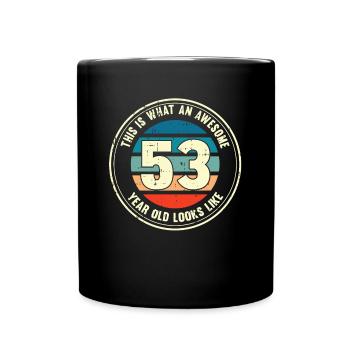53ème anniversaire pour que vous voyiez avec 53 cadeau rétro - Mug uni - noir - Devant