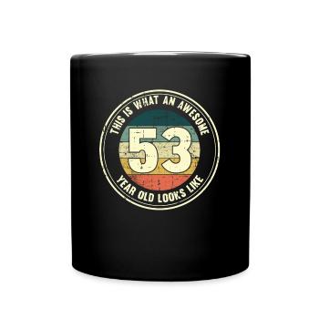 53ème anniversaire pour que vous voyiez avec 53 cadeau rétro - Mug uni - noir - Devant