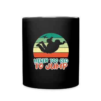 Fallschirmspringen Fallschirm Luftsport - Tasse einfarbig - Schwarz - Vorne