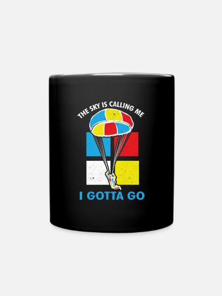 Fallschirmspringen Fallschirm Luftsport - Tasse einfarbig - Schwarz