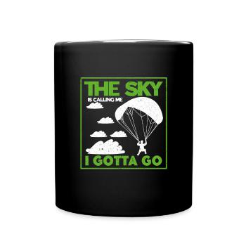 Skydiving Parachute Air Sports - Full Colour Mug - black - Front