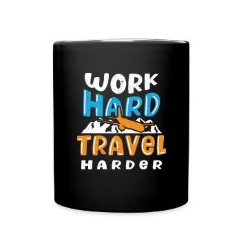 Travel, Travel, Vacation, Vacation, Traveling - Full Colour Mug - black - Front