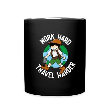 Travel, Travel, Vacation, Vacation, Traveling - Full Colour Mug - black - Front