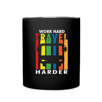 Travel, Travel, Vacation, Vacation, Traveling - Full Colour Mug - black - Front