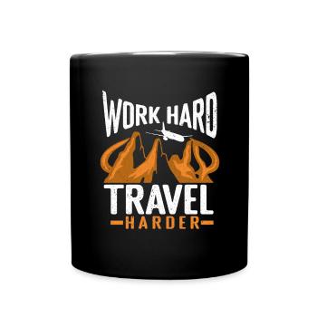 Travel, Travel, Vacation, Vacation, Traveling - Full Colour Mug - black - Front