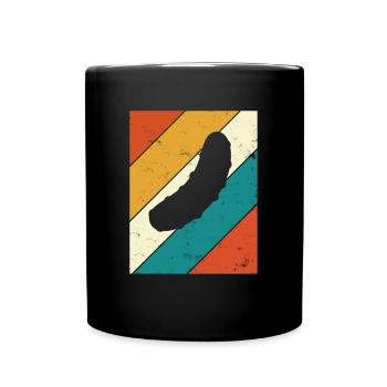 Gurke Gewürzgurke Kukumer Retro Saure Gurke - Tasse einfarbig - Schwarz - Vorne