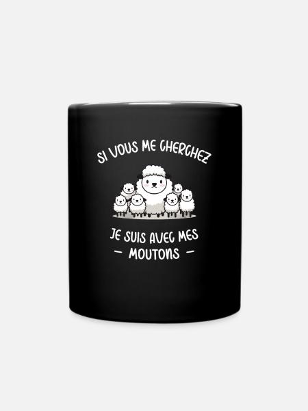 Mouton Berger Humour Cadeau Agriculteur Fermier - Mug uni - noir