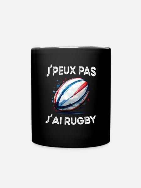 J'peux Pas J'ai Rugby Drôle Rugbyman Humour Design - Mug uni - noir