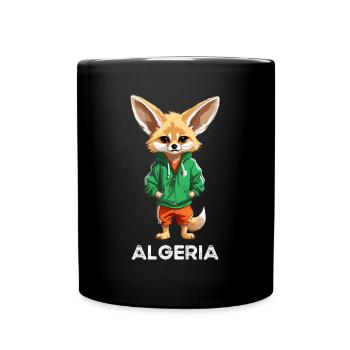 Algerien Fennec Algerisches Fußball-Supportertrikot - Tasse einfarbig - Schwarz - Vorne