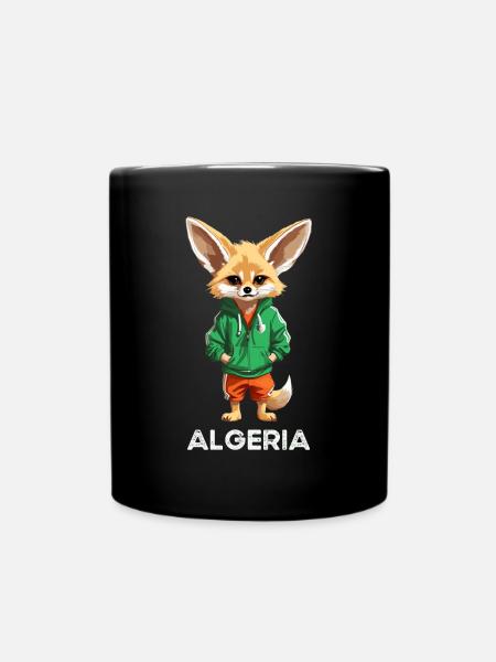 Algérie Maillot Fennec Algerien Supporter Football - Mug uni - noir
