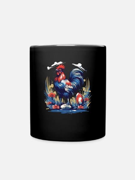Maillot Rugby France Coq Homme Français 2023 - Mug uni - noir