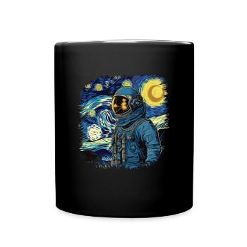 Astronautes Space Starry Night Van Gogh Painting - Mug uni - noir - Devant