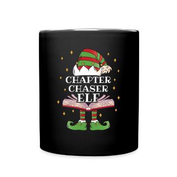 La lecture du livre du chasseur de chapitres elfes - Mug uni - noir - Devant