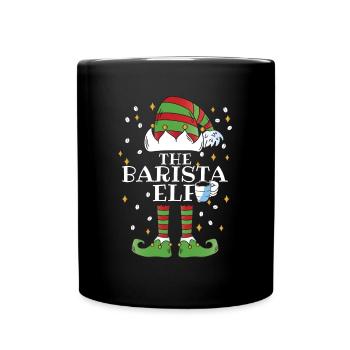 Le café Barista Elf - Mug uni - noir - Devant