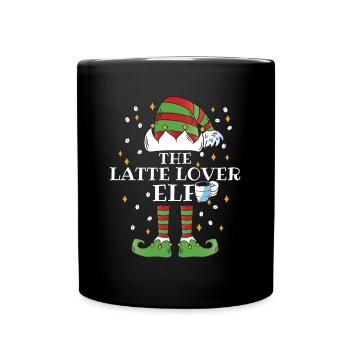 The Latte Lover Elf Coffee - Tasse einfarbig - Schwarz - Vorne