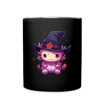 Axolotl Kostüm Halloween Hexe Kawaii - Tasse einfarbig - Schwarz - Vorne