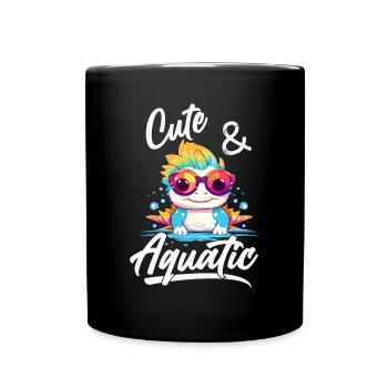 Axolotl Kawaii Amphibiens Animal Mignon Cadeau - Mug uni - noir - Devant