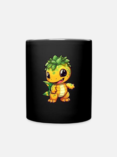 Ananas-Dinosaurier-Geschenkidee Tropischer Urlaub - Tasse einfarbig - Schwarz