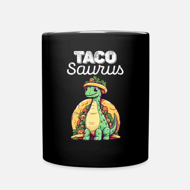 Tacos Dinosaure Humour Cadeau Mexicain Tacosaurus - Mug uni - noir
