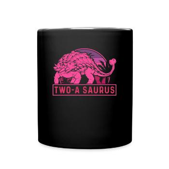 Two-A Saurus Ankylosaurus 2e anniversaire - Mug uni - noir - Devant