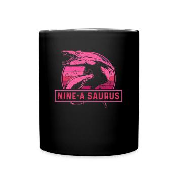 Rawrsome Since 2013 Mosasaurus 10th Birthday - Full Colour Mug - black - Front