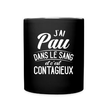 Pau Dans Le Sang Cadeau Palois - Mug uni - noir - Devant