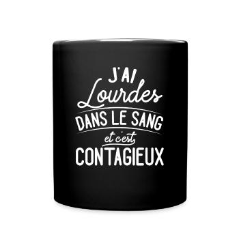Lourdes Dans Le Sang Cadeau Lourdais - Mug uni - noir - Devant