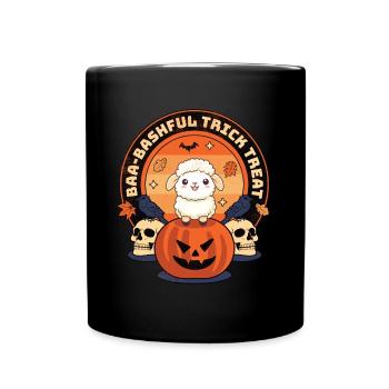 Baa-schüchterner Trick Treat - Halloween Für - Tasse einfarbig - Schwarz - Vorne