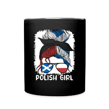 Moitié Ecossais Moitié Polonais Pologne Ecosse - Mug uni - noir - Devant