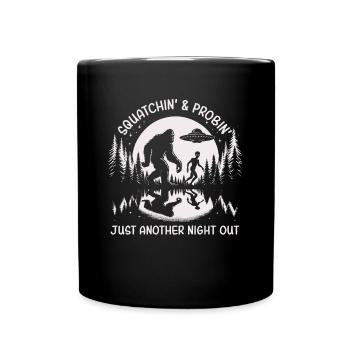 Squatchin' Probin' - Pour les chasseurs de cryptides & - Mug uni - noir - Devant