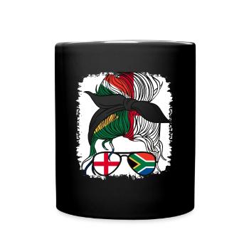 Suid-Afrika English Half Girl South African South - Full Colour Mug - black - Front