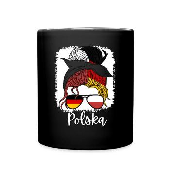 Polska dziewczyna Halbdeutsches polnisches Mädchen Polen - Tasse einfarbig - Schwarz - Vorne