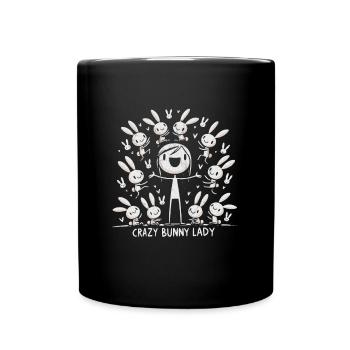 Crazy Bunny Lady - Mettez en valeur votre adoration de lapin - Mug uni - noir - Devant