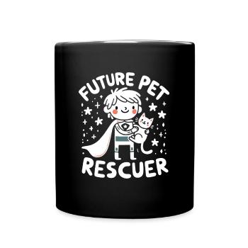 Future Pet Rescuer - Your Compassion - Tasse einfarbig - Schwarz - Vorne