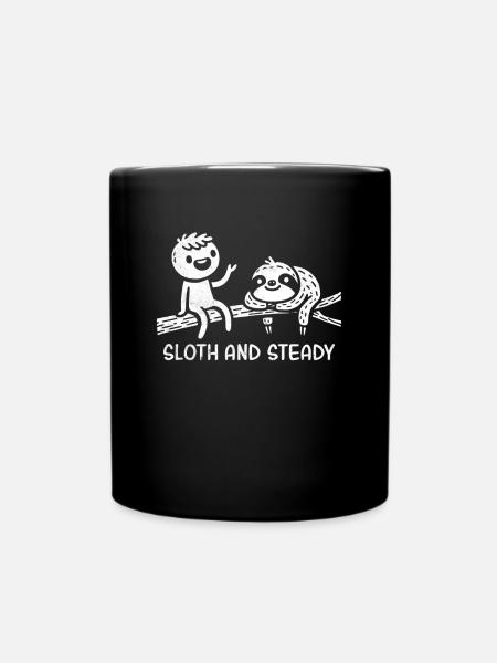 Simply Slothing Around Casual Doodle Wear - Tasse einfarbig - Schwarz