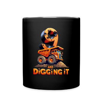 9e anniversaire Bauwahn-bagger - Mug uni - noir - Devant