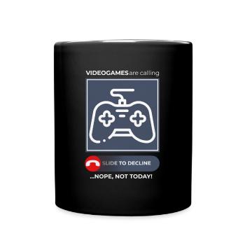 Non aux appels de jeu aujourd’hui - Détendu - Mug uni - noir - Devant
